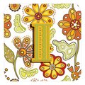 Carolines Treasures Letter I Floral Mustard And Green Foam Coasters- Set of 4 CJ2003-IFC